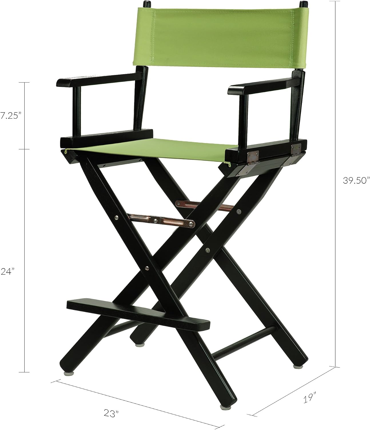 Casual Home 220-02/021-72 Director Chair 24" - Counter Height BlackFrame/Lime Green Canvas