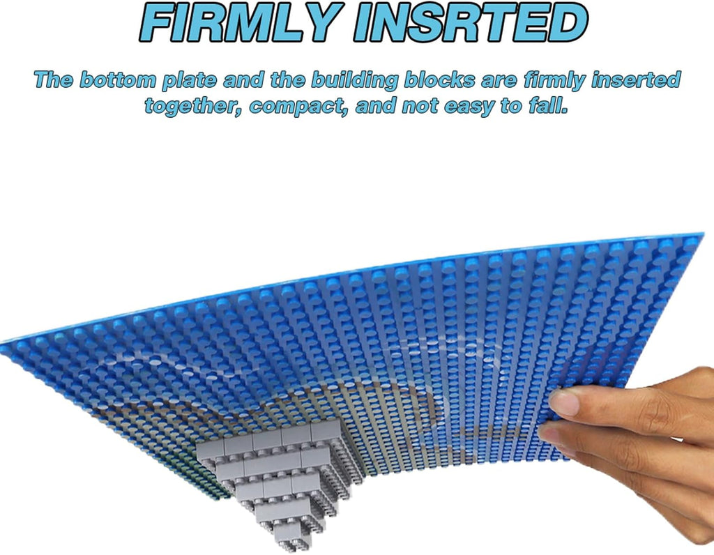 6 Pack Island Base Plates, Ocean Water Beach Baseplate for Grass Oasis, Building Bricks Compatible with All Major Brands(10" x 10")