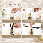 Airkeep Reed Diffuser Set with Refill & 8 Reed Sticks, 6.96 fl oz Pink Sands Home Fragrance, Long Lasting Aromatherapy Diffuser for Bedroom, Bathroom & Living Room