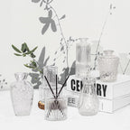 6Pcs Glass Bud Vase Set,Small Flower Vase for Tables Centerpieces Decor, Mini Vintage Clear Vase for Home,Wedding,Party Decorations