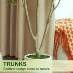 5FT Artificial Olive Tree Indoor Tall Faux Olive Trees with White Planter Natural Wood Trunk and Lifelike Fruits Potted Realistic for Home Office Living Room Decor