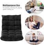BANGTANE 14-Position Floor Chair, Adjustable Folding Gaming Chair Lazy Sofa w/Cushion, Meditation Chair with Back Support, Folding Floor Couch for Reading Bedroom, Living Room for Adults Kids (Black)