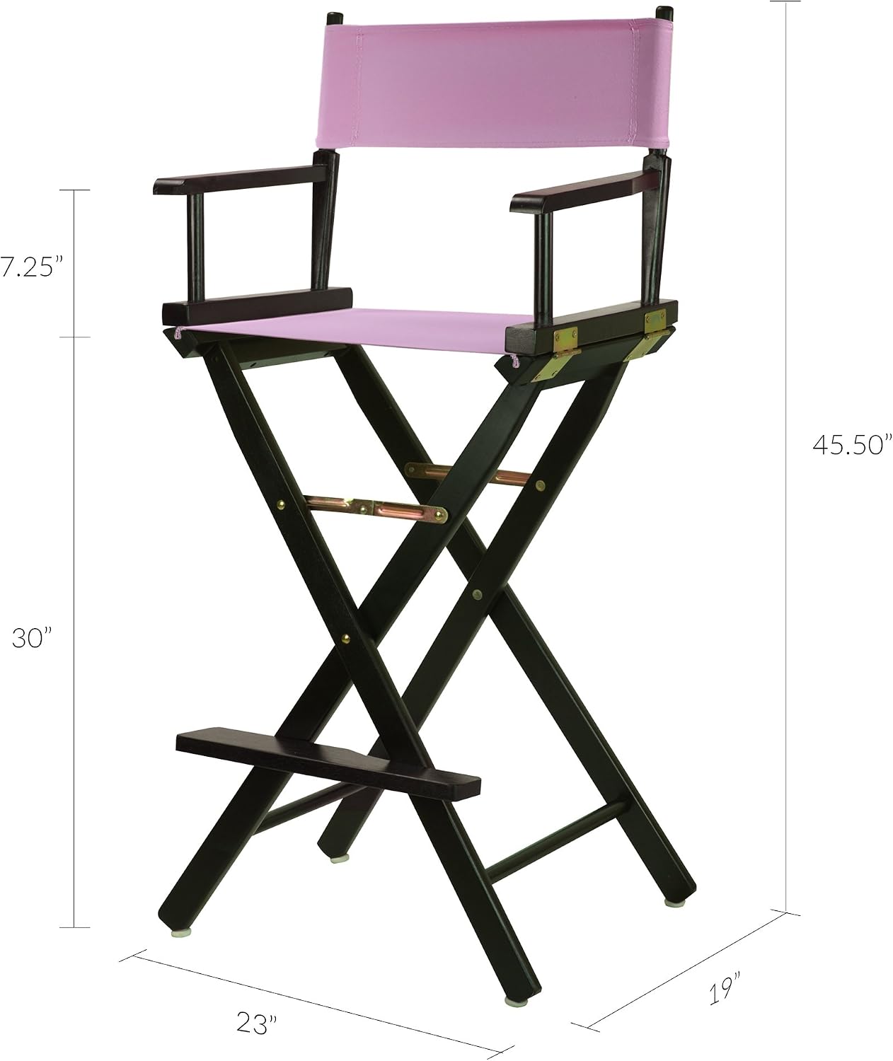 Casual Home 230-02/021-22 Director Chair 30" - Bar Height BlackFrame/Pink Canvas