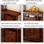 Household Bamboo Buddhist Altar Table, Chinese Style Buddhist Shrine, Personal Buddhist Altar/Shrine, with Storage Function and Drawers, Suitable for Home, Office, or Temple Use. 140cm/55.1in