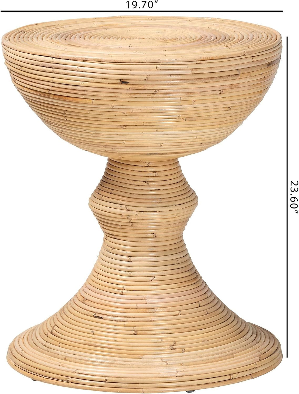 Bali & pari Brookwood Natural Rattan End Table