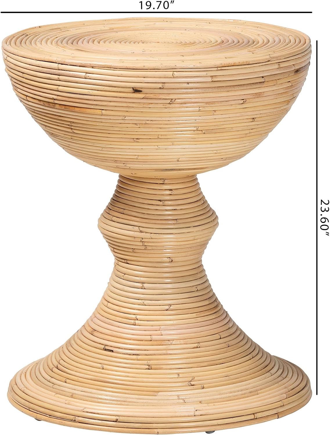 Bali & pari Brookwood Natural Rattan End Table