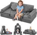 Modular Play Sofa 14-Piece Foam DIY with Washable Velvet Cover 100% Stain Removal Easy Assembly for Active Playroom Seating and Creative Space Design