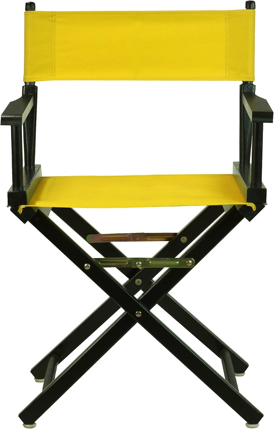 Casual Home 200-02/021-34 18" Black Frame-Gold Canvas Director Chair Classic Height, BlackFrame