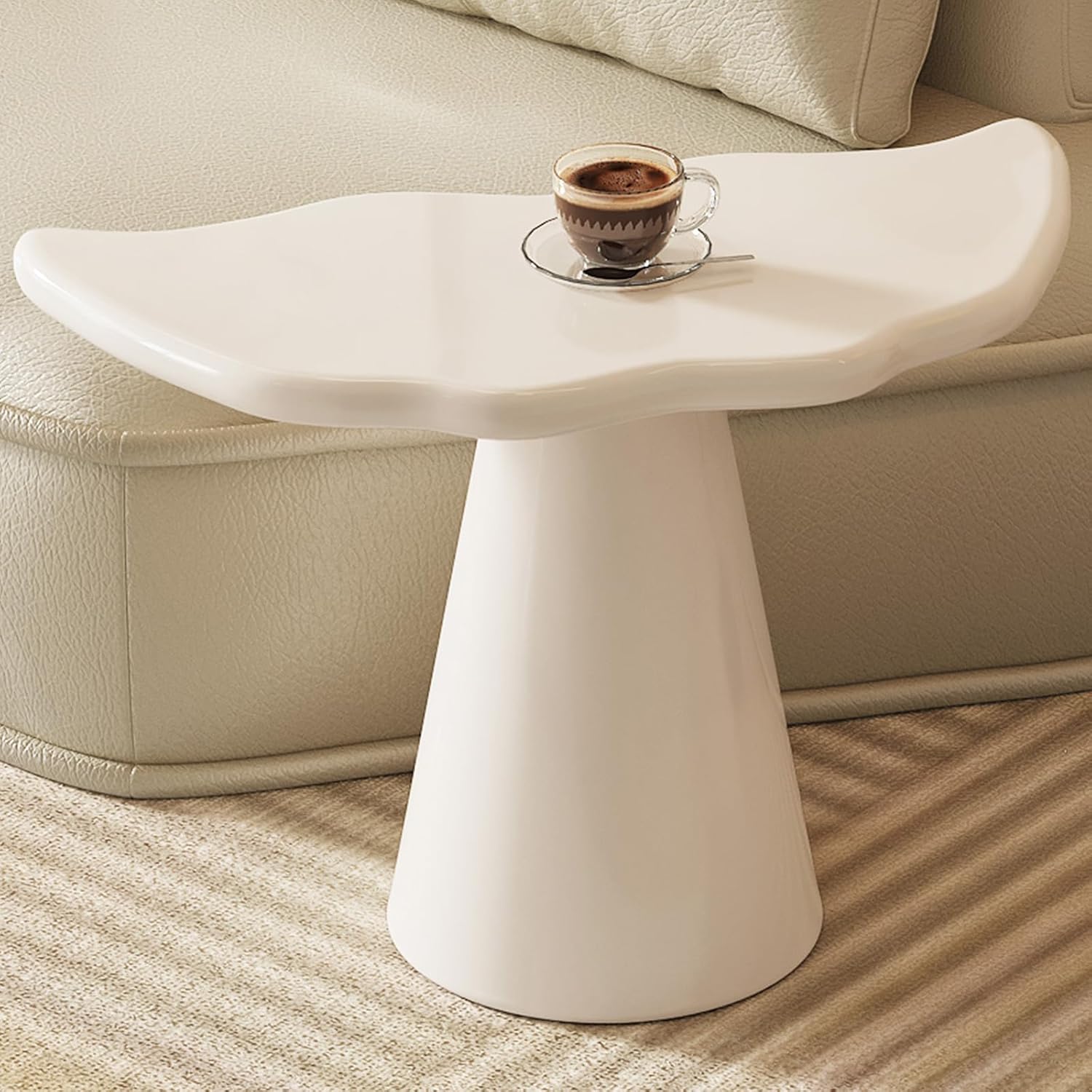Small Side Table, Modern Accent End Table, Tapered Pedestal Sofa Beside Table for Bedroom, Living Room and Small Spaces, Easy to Assemble