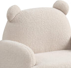 25.5" W Beige Sherpa Bear Shaped Armchair