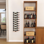 B4Life Wine Rack Wall Mounted for 9 Wine Bottles, Wood Wine Racks for Wall, Wine Holder Wine Bottle Racks for Kitchen, Dining Room, Bar
