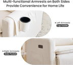 Oversized Swivel Rocker Recliner with Lumbar Cushion, Power Recliner Nursery Chair with Adjustable Headrest, Nursery Glider Recliner for Living Room, White