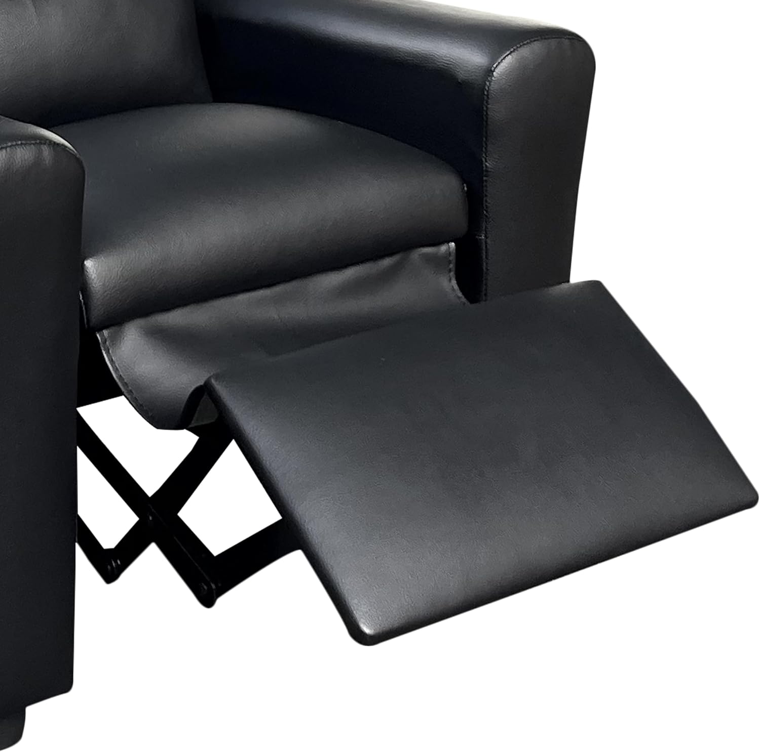 23" Black PU Leather Recliner Chair with Cupholder