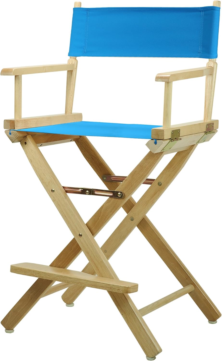Casual Home 220-00/021-27 Director Chair 24" - Counter Height Natural Frame/Turquoise Canvas