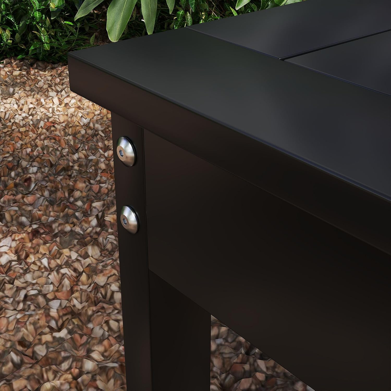 2-Seater Garden Bench with Slatted Seat