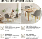 Set of 2 Soft Teddy Velvet Dining Chairs with Shell-Shaped Back, Stable Metal Legs, Easy Assembly | Perfect for Kitchen, Living Room, Restaurant, Cafe (Grey)
