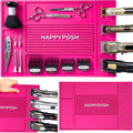 Magnetic Barber Mat, Magnetic Barber Mats For Clippers and Supplies, Barbershop Pad for Station, Beauty Salon Table Matt, Barbering Tool Organizer for Pro Hairstylist, Pink