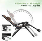 Amopatio Zero Gravity Reclining Patio Chair,XL Foldable Lounge Chair with Removable Cup Holder/Headrest/Footrest,500LBS Capacity, Portable for Outdoor Patio Pool Backyard