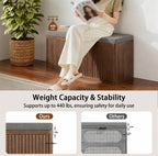 Shoe Cabinet Bench with Cushion,Double Layered Wooden Shoe Bench with Soft Cushion,Shoe Rack for Entryway,Bedroom,Living Room (Walnut Sturdy Entryway Bench)