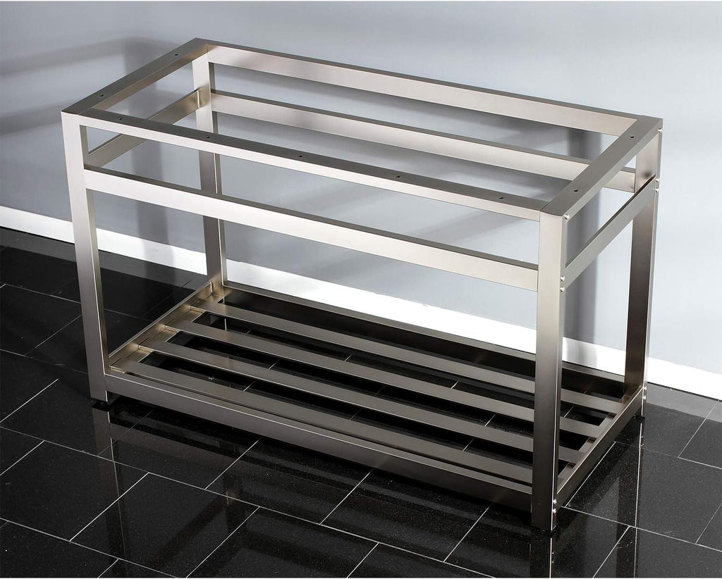 Kingston Brass VSP4922A8 Fauceture 49-Inch x 22-Inch Steel Console Sink Base, Brushed Nickel