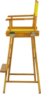 Casual Home 30" Director's Chair Honey Oak Frame-with Yellow Canvas, Bar Height