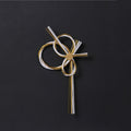 Tokyodo XJ001402-018 Saiko Mizuhiki Decorations, Gold, L 5.9 x W 3.1 inches (15 x 8 cm), Pack of 4