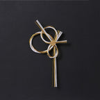 Tokyodo XJ001402-018 Saiko Mizuhiki Decorations, Gold, L 5.9 x W 3.1 inches (15 x 8 cm), Pack of 4