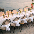 VitalCozy 6 Pcs Wreath Sash for Front Door Blank Wreath Sash Accessories Embroidery Plain Blanks for Embroidery Monogram Party Farmhouse Indoor Outdoor Wedding Decor(4.49" x 56.30", White)