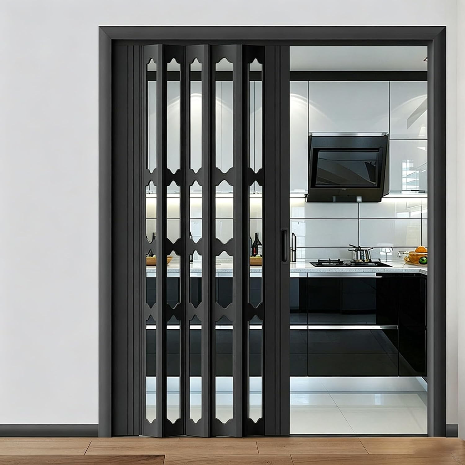 PVC Folding Accordion Door for Room Divider & Interior Spaces(WxH 20x80in/50.8x203in)