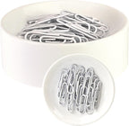 Blue Feather Products, Inc. Clipwell Magnetic Paper Clip Holder - Easy Toss & Pick-Up - Holds Various Metal Parts - Powerful Sweep-Up Magnet - Ideal Locker Accessory & Home & Office Organizer - White