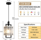 Modern Pendant Lights Kitchen Island 2 Pack Matte Black Pendant Lights Water Ripple Glass Square Pendant Lighting Over Island Hanging Pendant Light Fixtures for Kitchen Dining Room Hallway Foyer