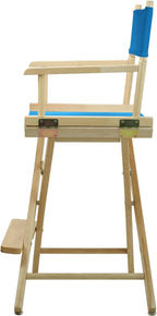 Casual Home 220-00/021-27 Director Chair 24" - Counter Height Natural Frame/Turquoise Canvas