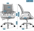 Office Chair Ergonomic Desk Chair with Lumbar Support & Armrest Height Adjustment Swivel Rolling Mid Back Breathable Mesh Chair PC Executive Works Task Computer Chair for Home Office, 2 Pack