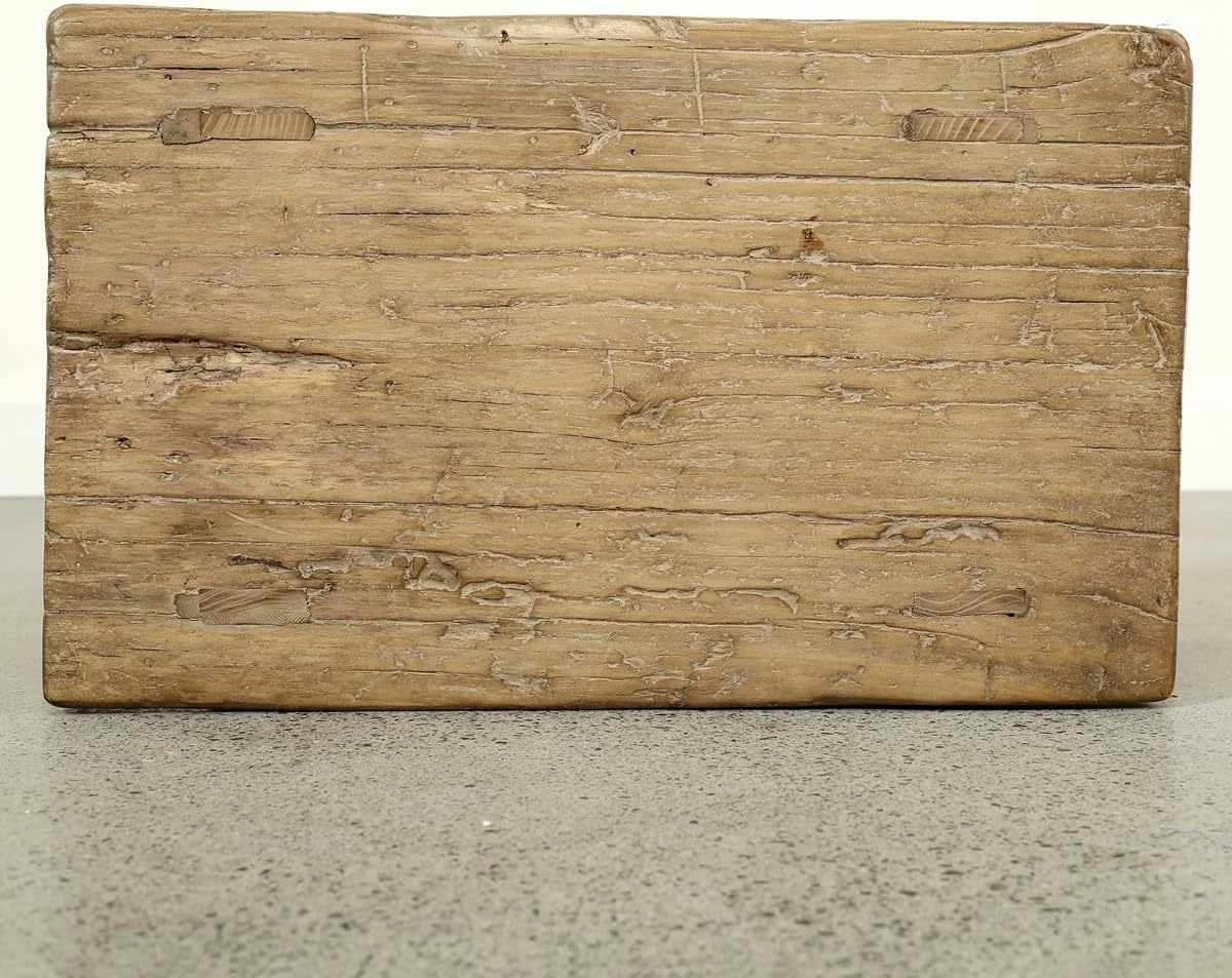 Artissance Approx. 22-26" Wide 14-16" Deep Vintage Accent Table with Unique Top Weathered Natural