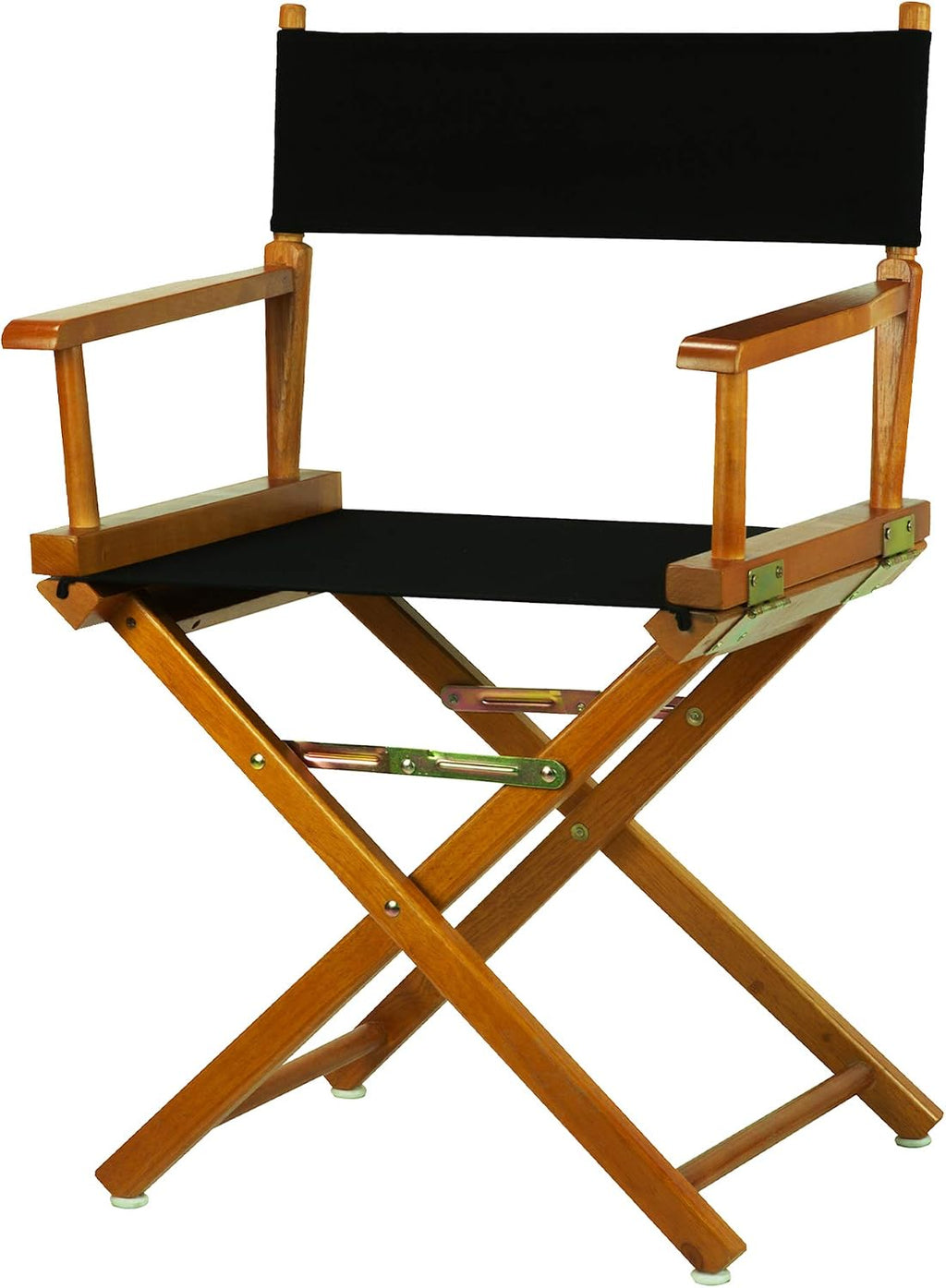 Casual Home 18" Director's Chair Honey Oak Frame with Black Canvas