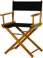 Casual Home 18" Director's Chair Honey Oak Frame with Black Canvas