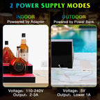 LED Lighted Liquor Bottle Display Shelf, 2 Tiers 30 Inch Bar Bottle Display Shelf with Remote and App Control for Home Bar Party Whiskey Wine Coffee Syrup Water Bottles Display