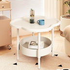 Small Petal-Shaped Side Table, Kids Nightstand, Small Bedside Table, Bedside Shelf, Bathroom Table, Mini Night Stand, Side Table for Bedroom Living Room Bedroom Bathroom