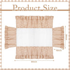 Gingham Crib Skirt Dust Ruffle 52 x 28 Inch 100% Washed Cotton Ruffle Plaid Baby Crib Bed Skirt Soft Farmhouse for Boys & Girls Nursery Bedding Decor, Fits Standard Cribs(Beige)
