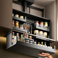 18" Touch Switch Motorized Cabinet Organizer, Electric Pull Down Shelf for Upper Cabinets, Anti-Collision Spice Rack,Smart Kitchen and Pantry Organization 18" Width Cabinet