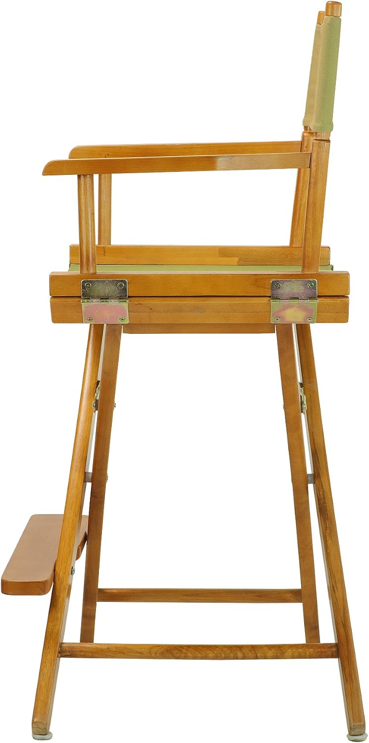 Casual Home 24" Director's Chair Honey Oak Frame-with Olive Canvas, Counter Height