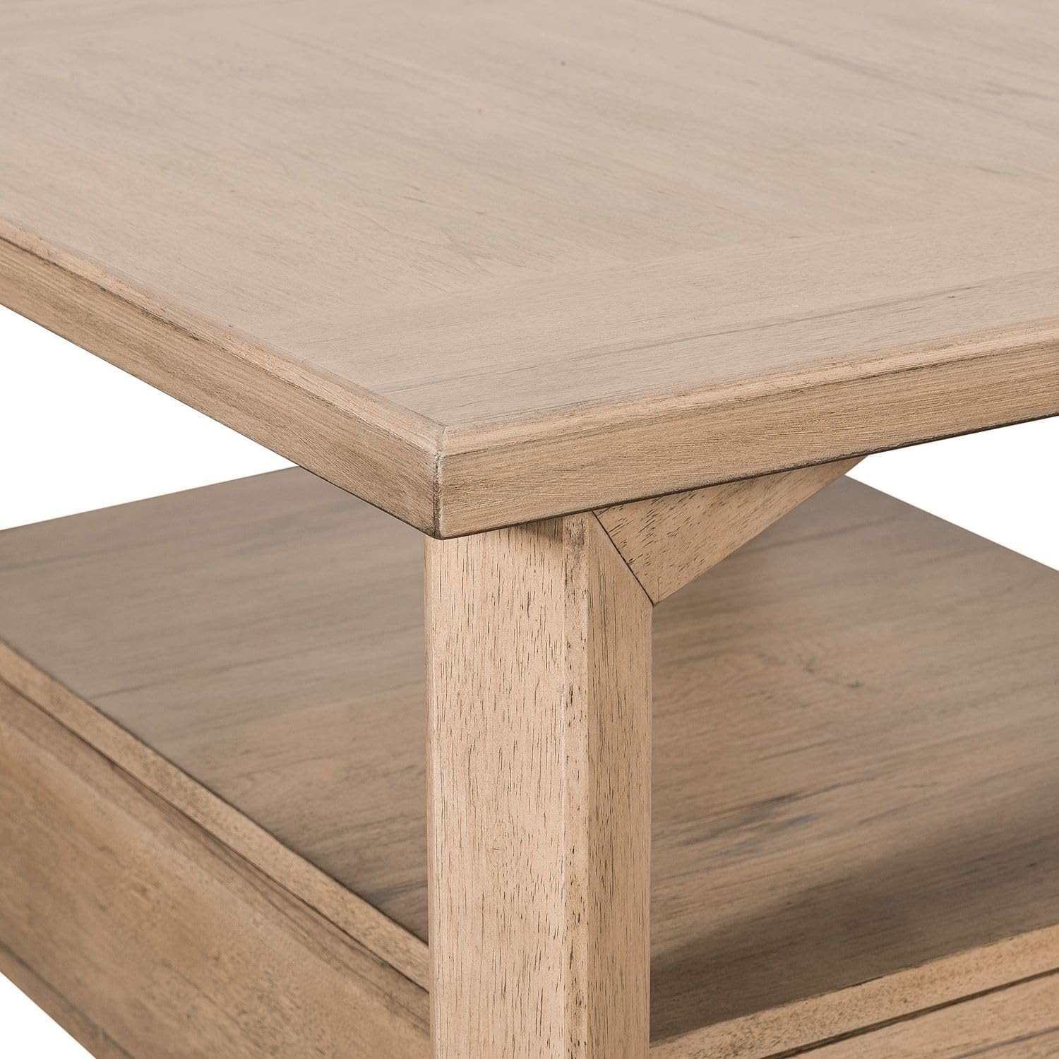 Liberty Furniture Proximity Place Living Room Rectangular End Table Transitional with Storage Drawer - Barley Buff Birch Wood