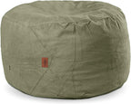 CordaRoy's Chenille Bean Bag Pouf Footstool, Moss