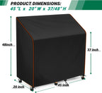 Potting Bench Table Cover, 420D Oxford Kitchen Cabinet Covers Outdoor Waterproof Protective Garden Storage Cabinet with Potting Bench Dustproof Cover 45"L X 20"W X 48"H,Black
