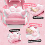 Vigosit Pink Cat Ear Gaming Chair with Footrest - Cute Gaming Chair for Girls, 310lbs Capacity, Adjustable Height & Lumbar Support, Ergonomic Computer Chair for Teens