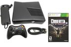 Xbox Microsoft 360 S Slim Console Bundle + Omerta: City of Gangsters Video Game | 4GB Black System with 1x Wireless Controller, HDMI & Power Adapter | Ready to Play Gaming Kit (Renewed)