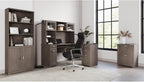 Realspace® Magellan 58"W Hutch For Corner Or L-Shaped Computer Desks, Gray