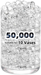 FALAMON 50,000 Clear Beads for Vases, Transparent Vase Filler, Christmas Decoration, Wedding Centerpiece, Floating Candles, Floral Decoration