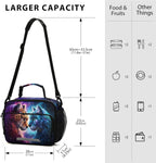 Cheetah Tiger Galaxy Lunch Box for Boys Girls Insulated Lunch Bag Kids Cooler Tote Shoulder Strap Reusable School Picnic Travel Office