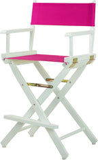 Casual Home 220-01/021-30 Director Chair 24" - Counter Height WhiteFrame/Magenta Canvas
